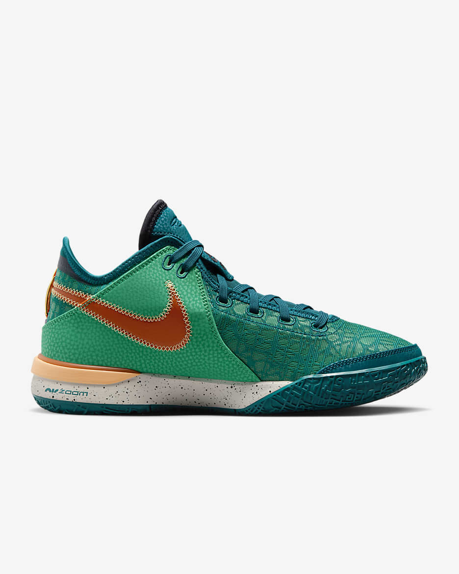 Nike orange and green shoes best sale